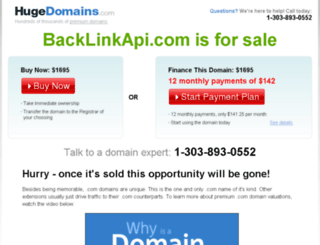 backlinkapi.com screenshot