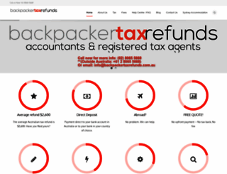 backpackertaxrefunds.com.au screenshot