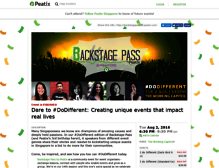 backstagepass15.peatix.com screenshot