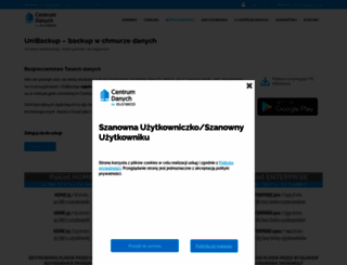 backup.unizeto.pl screenshot
