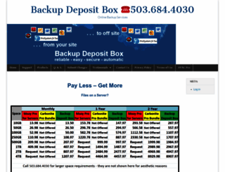 backupdepositbox.com screenshot