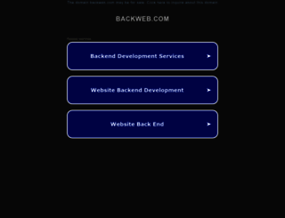 backweb.com screenshot