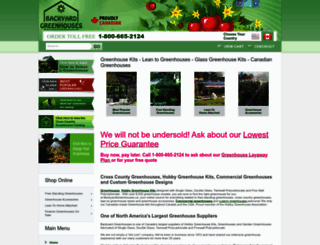 backyardgreenhouses.ca screenshot