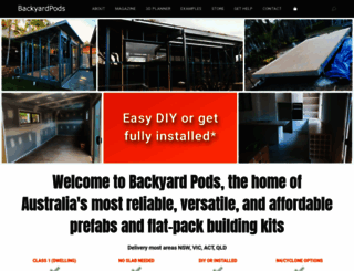 backyardpods.com.au screenshot