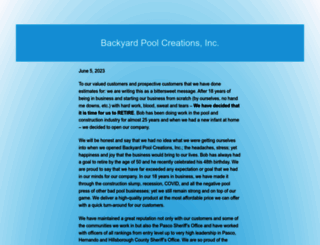 backyardpoolcreationsfl.com screenshot