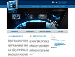 baconadhesives.com screenshot