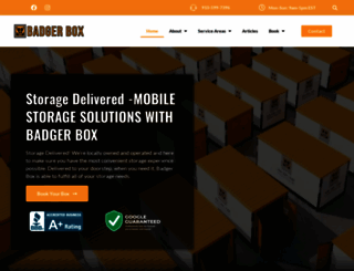badgerboxstorage.com screenshot