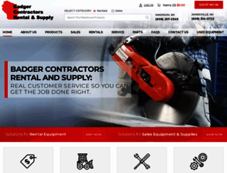 badgercontractorsrental.com screenshot