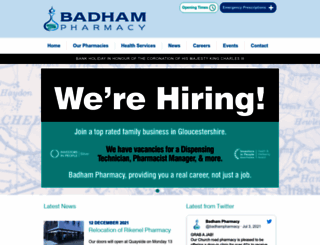 badhampharmacy.co.uk screenshot