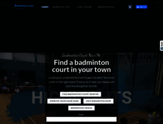 badmintoncourtnearme.com screenshot