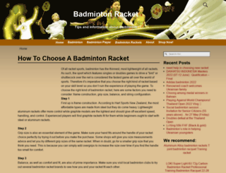 badmintonracket.biz screenshot