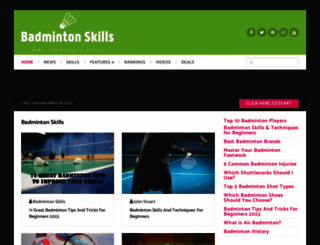 badmintonskills.net screenshot