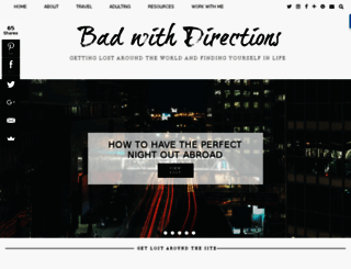 badwithdirections.com screenshot