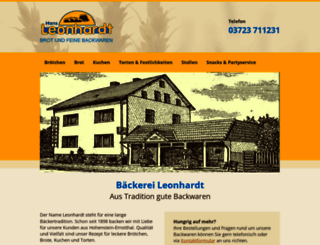 baeckerei-leonhardt.de screenshot