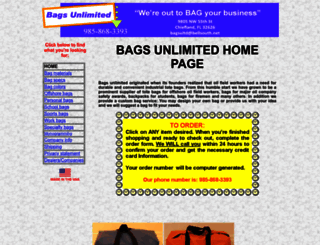 bagsunlimitedhouma.com screenshot