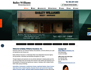 baileywilliamsinsurance.com screenshot