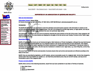 bailiff.com.au screenshot