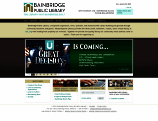 bainbridgepubliclibrary.org screenshot