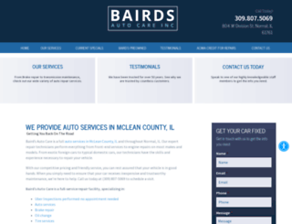 bairdsautocarecenter.com screenshot
