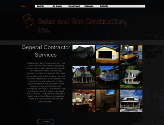 bakerandsonconstruction.com screenshot