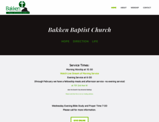 bakkenbaptistchurch.org screenshot