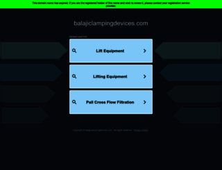 balajiclampingdevices.com screenshot