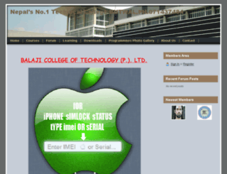 balajicollege.webs.com screenshot