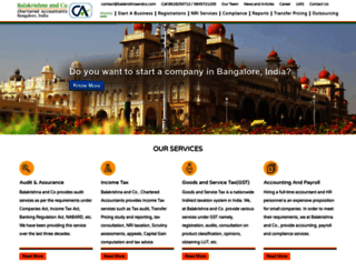 balakrishnaandco.com screenshot