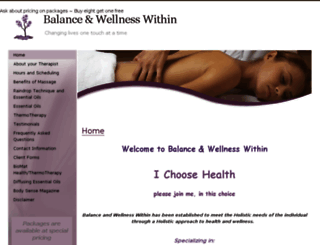 balanceandwellnesswithin.massagetherapy.com screenshot