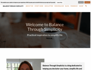 balancethroughsimplicity.com screenshot