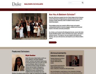baldwinscholars.duke.edu screenshot