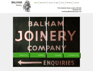 balhamjoinery.co.uk screenshot