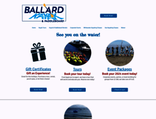 ballardkayak.com screenshot