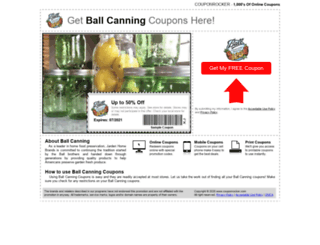 ballcanning.couponrocker.com screenshot