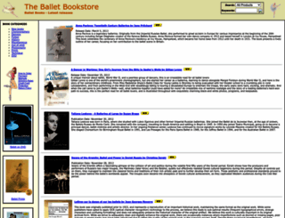 balletbookstore.com screenshot