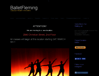 balletfleming.org screenshot