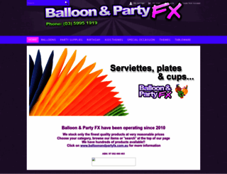 balloonandpartyfx.store1.com.au screenshot