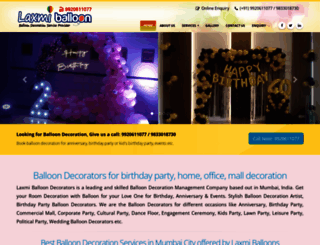balloondecorators.in screenshot