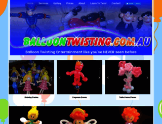 balloontwisting.com.au screenshot