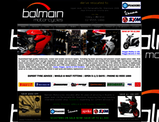 balmainmotorcycles.com.au screenshot