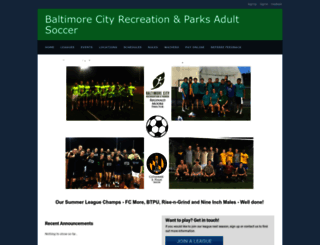baltimorecitysoccer.leagueapps.com screenshot