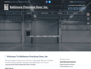 baltimoreprecisiondoor.com screenshot