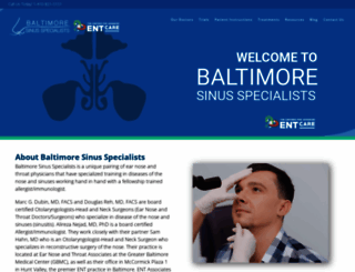 baltimoresinusspecialists.com screenshot