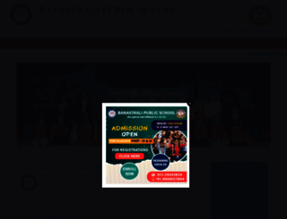 banasthalipublicschool.com screenshot