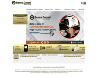 bancocaroni.com.ve screenshot