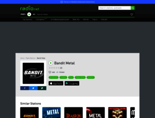 banditmetal.radio.net screenshot