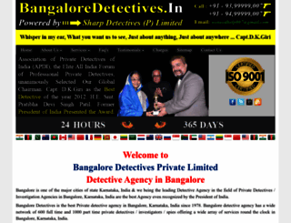bangaloredetectives.in screenshot