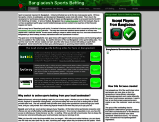 bangladeshsportsbetting.com screenshot