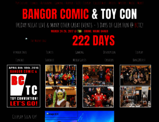 bangorcomictoycon.com screenshot