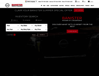 banisternissanofchesapeake.com screenshot